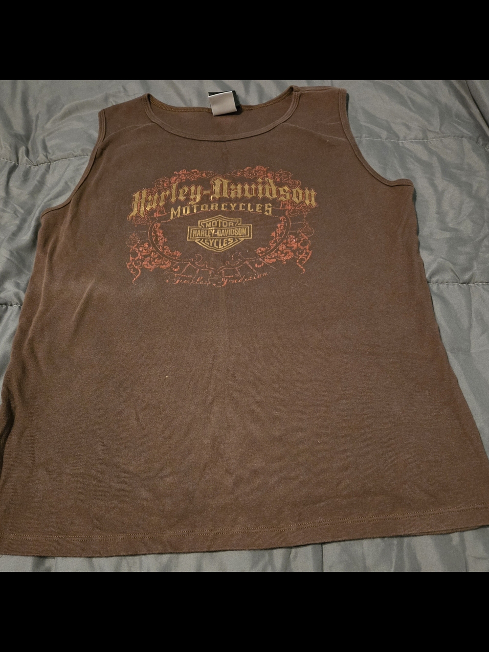 Harley-Davidson Brown Sleeveless Graphic Tank
